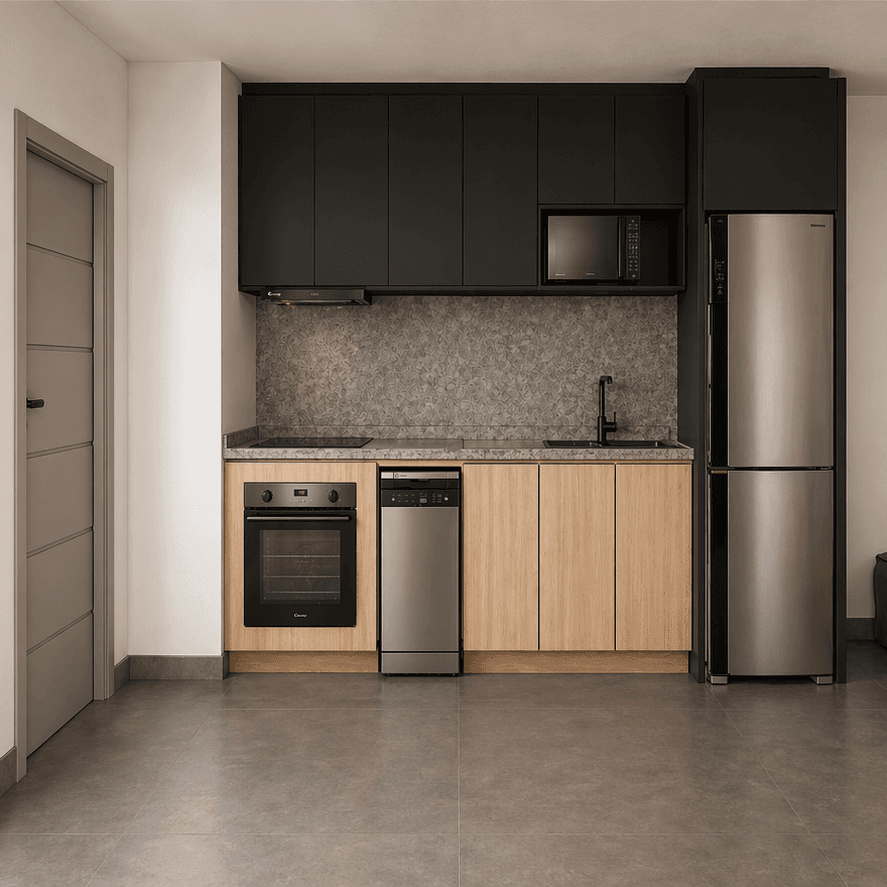 Open kitchen photoreal render