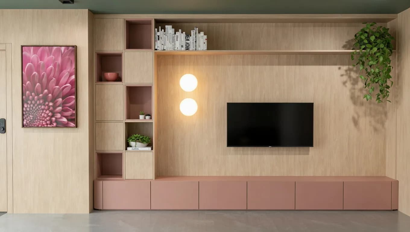 Planned living room photoreal render