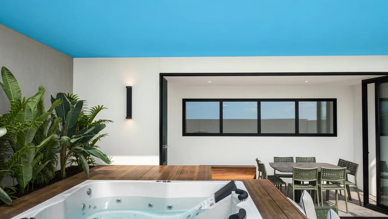 Outdoor spa realistic render