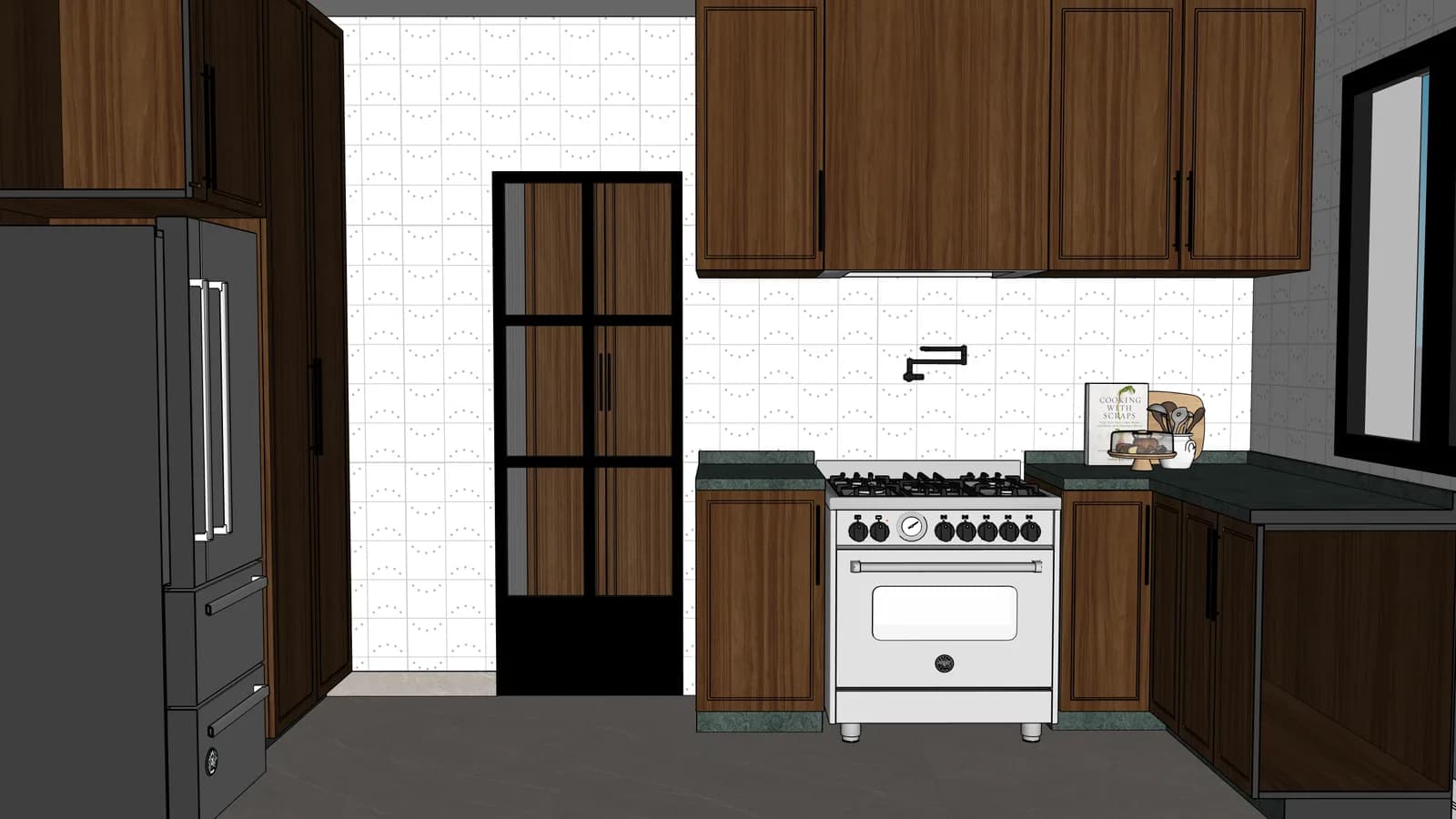 render SketchUp com IA - imagem técnica antes do ArchScene